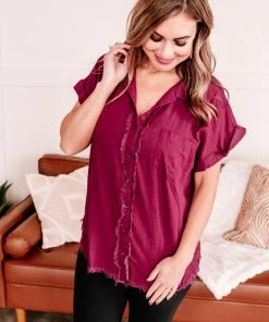 No Ship Drop Ship Apparel Just To See You Fringe In Sangria