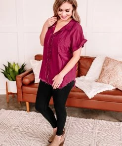 No Ship Drop Ship Apparel Just To See You Fringe In Sangria