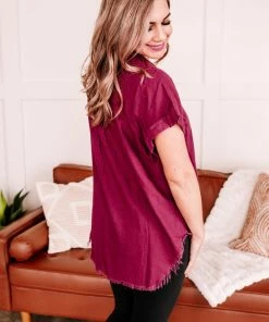 No Ship Drop Ship Apparel Just To See You Fringe In Sangria