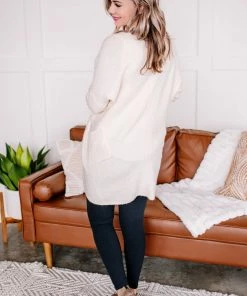 No Ship Drop Ship Apparel Bring Out Your Best Look Cardigan In Cream