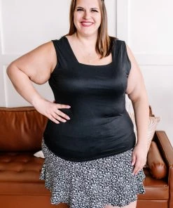 No Ship Drop Ship Learning To Fly Square Neck Tank Top Classic Black 14 No Ship Drop Ship Learning To Fly Square Neck Tank Top Classic Black