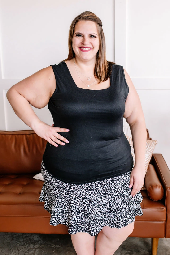 No Ship Drop Ship Learning To Fly Square Neck Tank Top Classic Black 6 No Ship Drop Ship Learning To Fly Square Neck Tank Top Classic Black