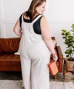 No Ship Drop Ship Jump, For My Love Overalls In Oatmeal (GHG-S) GHG- Shop Singles