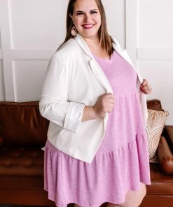 No Ship Drop Ship On The Level Tiered Baby Doll Dress In Radiant Lilac