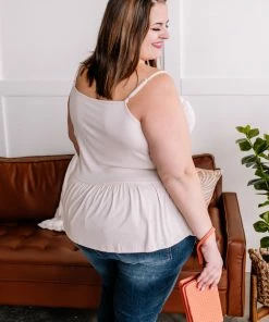 No Ship Drop Ship On The Hunt Babydoll Knit Top In Sand Apparel