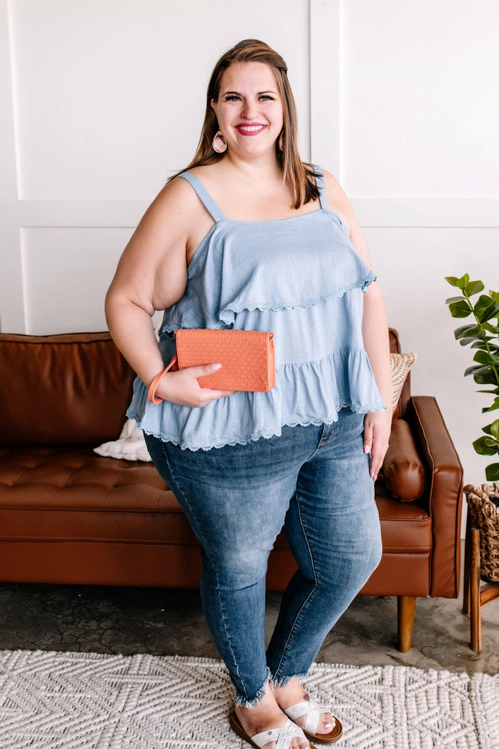 No Ship Drop Ship Laced With Tiers In Dusty Denim Blue (GHG-S) GHG- Shop Singles 6 No Ship Drop Ship Laced With Tiers In Dusty Denim Blue (GHG-S) GHG- Shop Singles