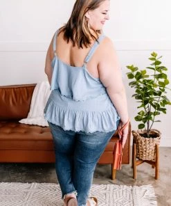 No Ship Drop Ship Laced With Tiers In Dusty Denim Blue