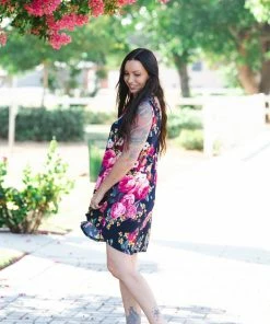 Boutique Simplified Pretty As A Flower Swing Dress