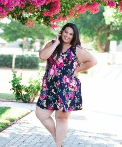 Boutique Simplified Pretty As A Flower Swing Dress