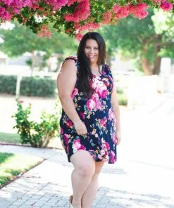 Boutique Simplified Pretty As A Flower Swing Dress