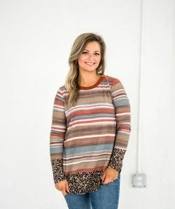 No Ship Drop Ship Dipped In Leopard Top Tops