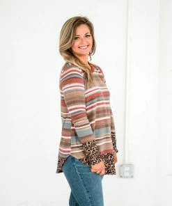 No Ship Drop Ship Dipped In Leopard Top Tops