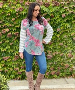 Boutique Simplified Essence Of Nature Long Sleeve Top