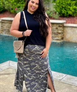 Boutique Simplified Camo Love Side Slit Maxi 8 Boutique Simplified Camo Love Side Slit Maxi