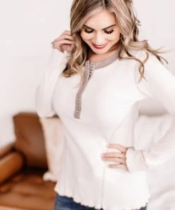 No Ship Drop Ship Details Make The Difference Thermal Henley In Natural