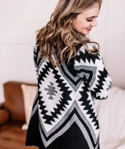 No Ship Drop Ship Lead By Example Aztec Cardigan