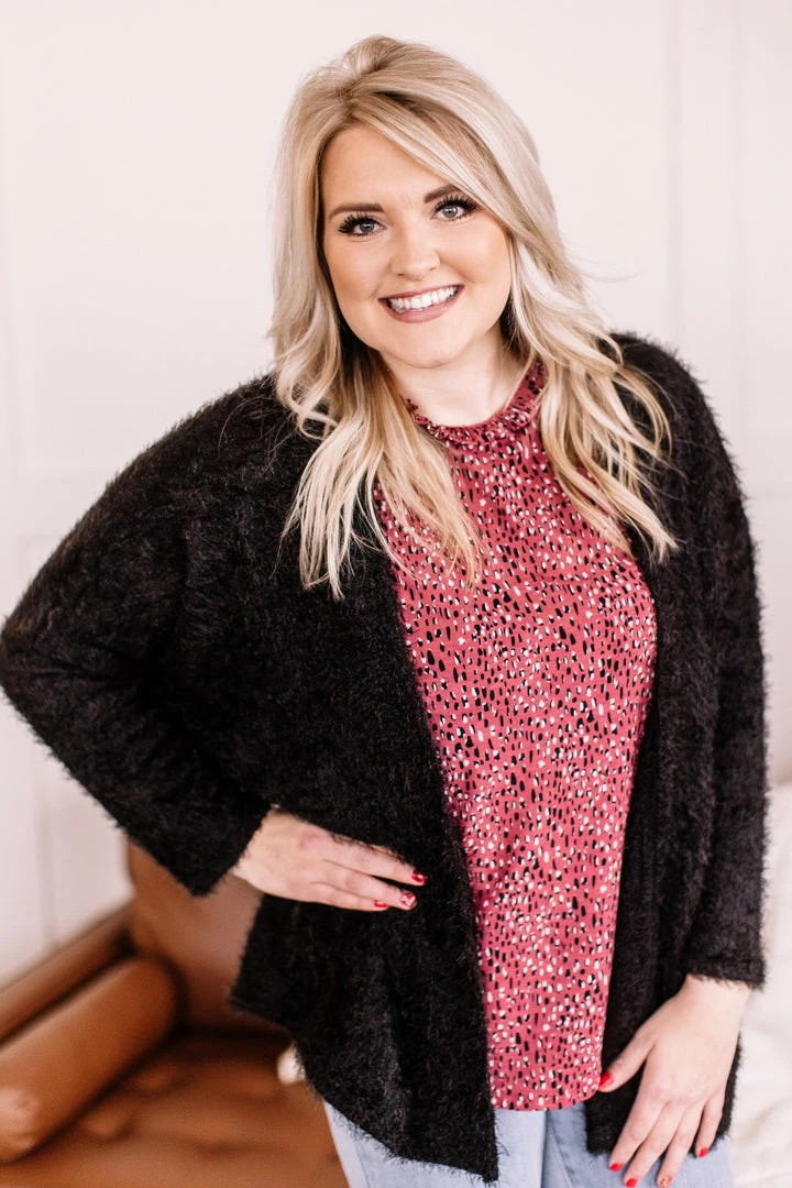 No Ship Drop Ship Stay With Me Feather Cardigan In Black Apparel 4 No Ship Drop Ship Stay With Me Feather Cardigan In Black Apparel