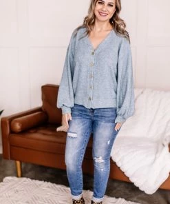 No Ship Drop Ship I'll Make A Note Cardigan In Mariner Apparel