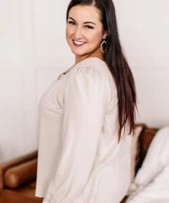 No Ship Drop Ship Find Your Way Back Button Down Top In Seashell Apparel