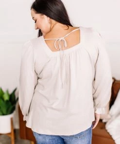 No Ship Drop Ship Find Your Way Back Button Down Top In Seashell Apparel