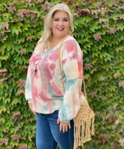 Boutique Simplified Fall Foliage Waffle Knit Top