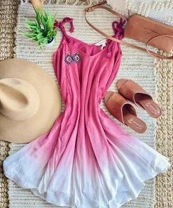 No Ship Drop Ship Watch Us Flounce Dress In Ombre Apparel