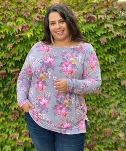 Boutique Simplified Foggy Mornings Cold Shoulder Tunic