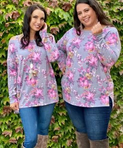 Boutique Simplified Foggy Mornings Cold Shoulder Tunic