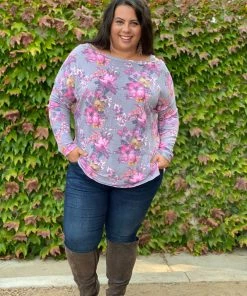 Boutique Simplified Foggy Mornings Cold Shoulder Tunic