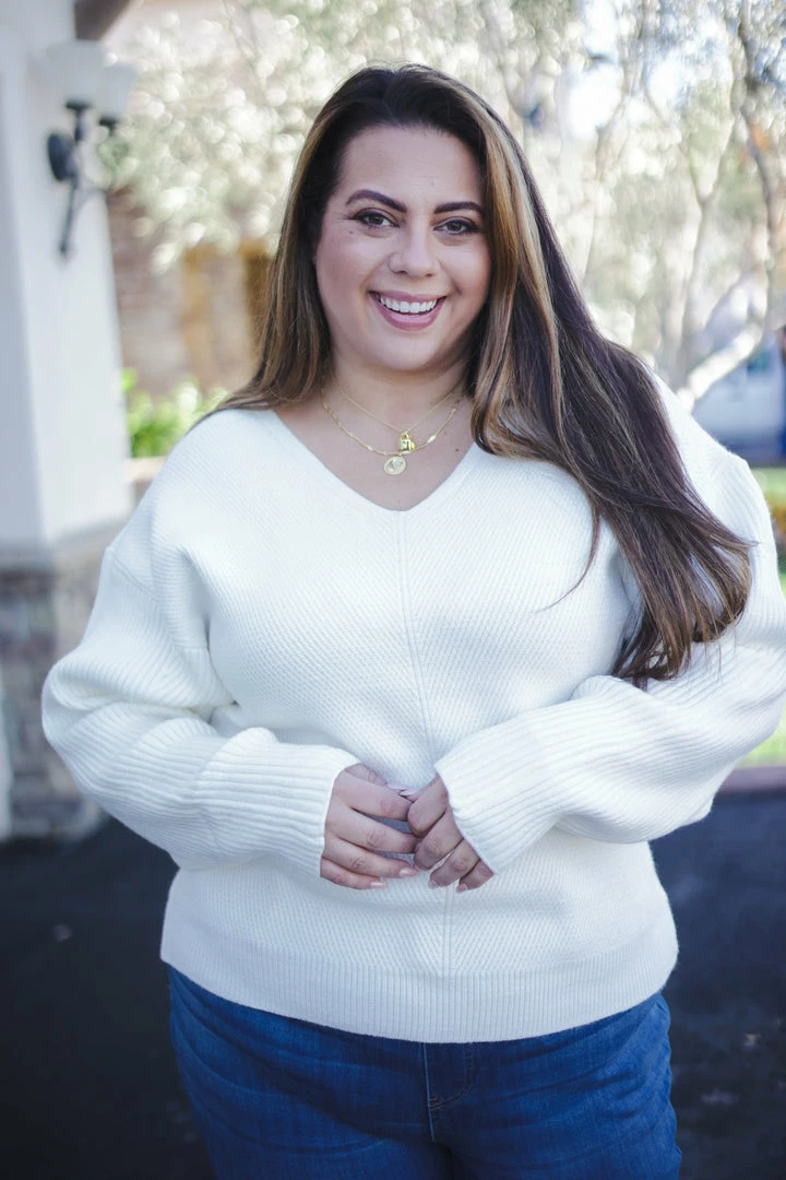 Boutique Simplified Glacier Solid Knit Sweater 4 Boutique Simplified Glacier Solid Knit Sweater