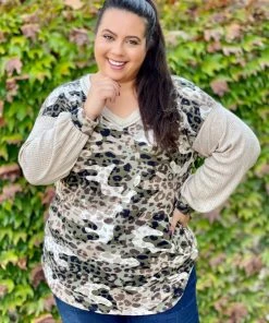 Boutique Simplified Hiding In Plain Sight Long Sleeve Top