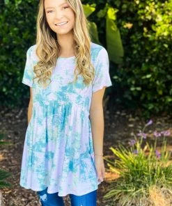 Boutique Simplified Hint Of Paisley Tie Dye Babydoll Top 13 Boutique Simplified Hint Of Paisley Tie Dye Babydoll Top