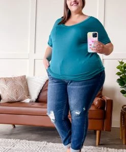 No Ship Drop Ship Apparel Pocketful Of Basics Tee In Teal 16 No Ship Drop Ship Apparel Pocketful Of Basics Tee In Teal