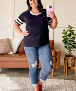 No Ship Drop Ship The Winning Team Top In Black & White (GHG-S)