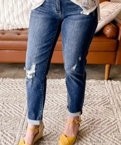 No Ship Drop Ship GHG- Shop Singles Appetite For Destruction Mid Rise Slim Fit Judy Blue Jeans (GHG-5, 9, 11, 13)