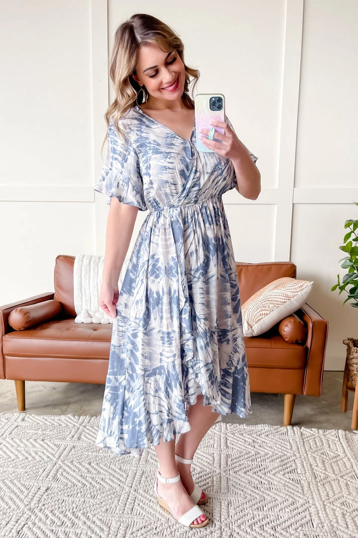 No Ship Drop Ship Point Break Flowy Surplice High Low Dress In Ocean Blue (GHG-M) GHG- Shop Singles 2 No Ship Drop Ship Point Break Flowy Surplice High Low Dress In Ocean Blue (GHG-M) GHG- Shop Singles