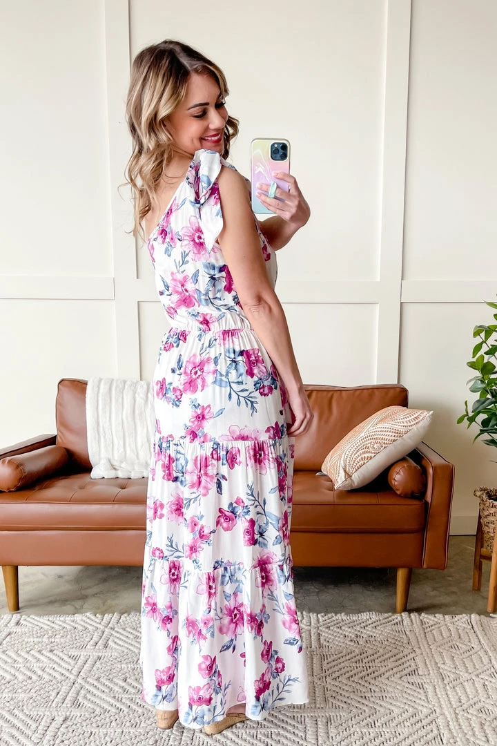 No Ship Drop Ship Apparel A Modern Twist Ribbon Tie Tiered Dress In Purple Floral 6 No Ship Drop Ship Apparel A Modern Twist Ribbon Tie Tiered Dress In Purple Floral