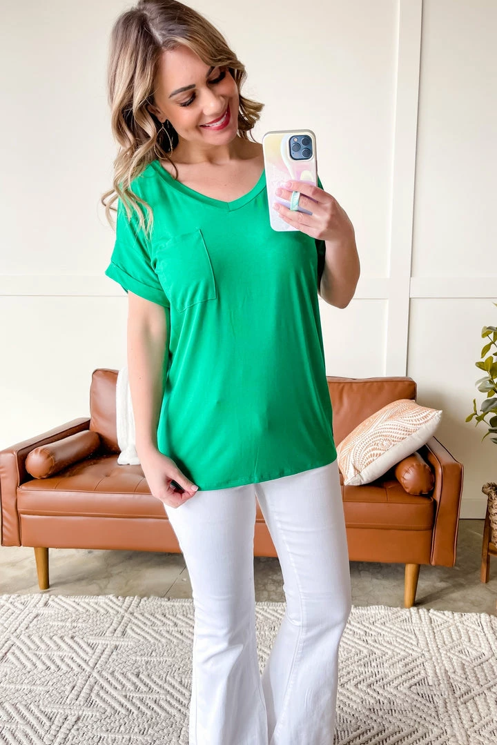 No Ship Drop Ship Pocketful Of Basics In Kelly Green 2 No Ship Drop Ship Pocketful Of Basics In Kelly Green