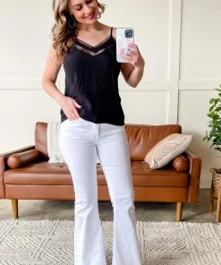 No Ship Drop Ship Basic Instinct Black Lace Cami Apparel