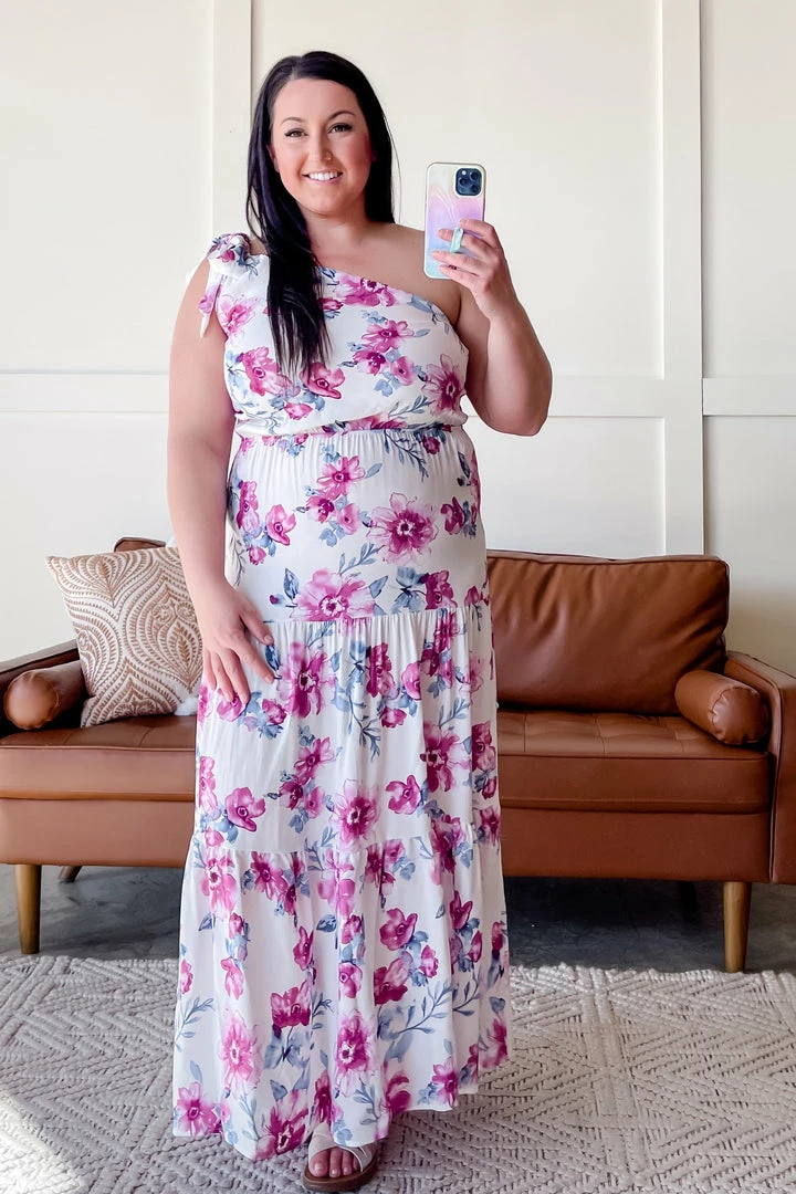 No Ship Drop Ship Apparel A Modern Twist Ribbon Tie Tiered Dress In Purple Floral 3 No Ship Drop Ship Apparel A Modern Twist Ribbon Tie Tiered Dress In Purple Floral