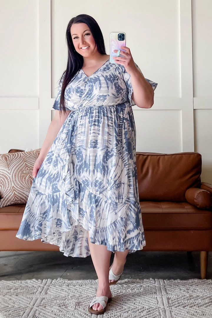 No Ship Drop Ship Point Break Flowy Surplice High Low Dress In Ocean Blue (GHG-M) GHG- Shop Singles 4 No Ship Drop Ship Point Break Flowy Surplice High Low Dress In Ocean Blue (GHG-M) GHG- Shop Singles