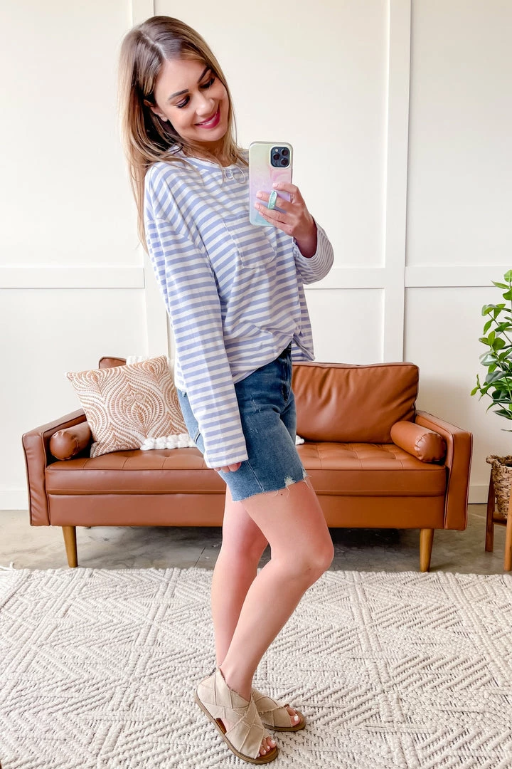 No Ship Drop Ship Go Big Striped Top In Lavender 6 No Ship Drop Ship Go Big Striped Top In Lavender