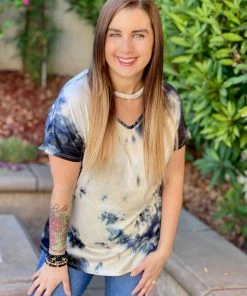 Boutique Simplified Time To Live Tie Dye Choker Top