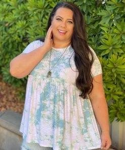 Boutique Simplified Hint Of Paisley Tie Dye Babydoll Top 10 Boutique Simplified Hint Of Paisley Tie Dye Babydoll Top