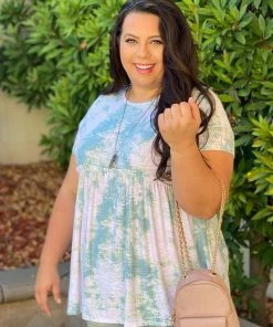 Boutique Simplified Hint Of Paisley Tie Dye Babydoll Top 11 Boutique Simplified Hint Of Paisley Tie Dye Babydoll Top