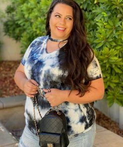 Boutique Simplified Time To Live Tie Dye Choker Top