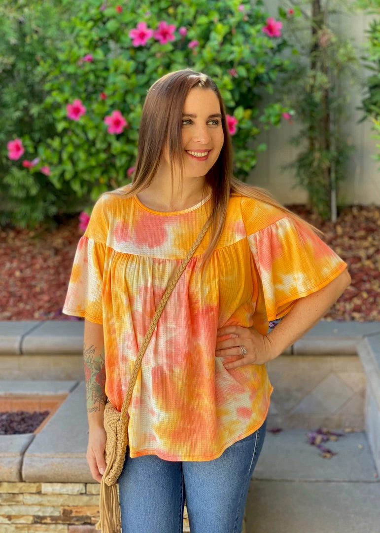 Boutique Simplified Ray Of Sunshine Ruffle Short Sleeve Top 6 Boutique Simplified Ray Of Sunshine Ruffle Short Sleeve Top