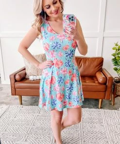 No Ship Drop Ship That Figures A-Line Floral Dress