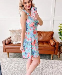 No Ship Drop Ship That Figures A-Line Floral Dress