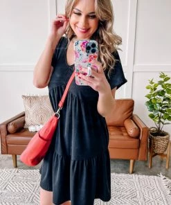 No Ship Drop Ship Be Original Black Tiered Dress (GHG-S)